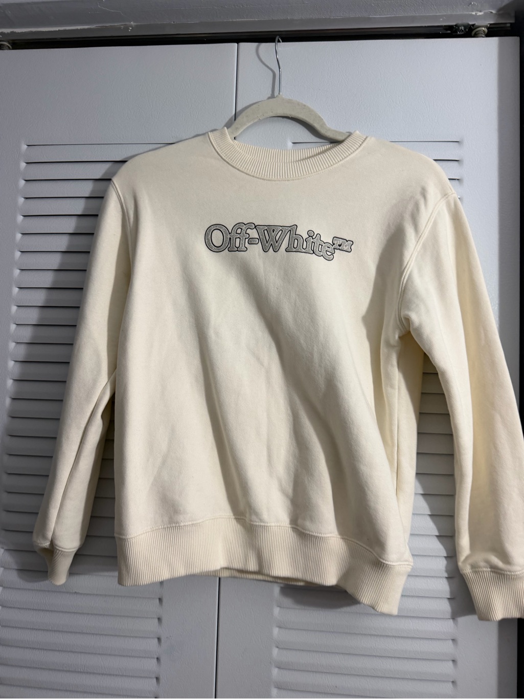 Off-White Cream Logo Pullover Sweatshirt